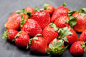 Image showing Fresh ripe strawberries.