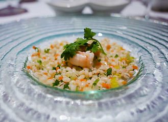 Image showing Risotto with shrimp