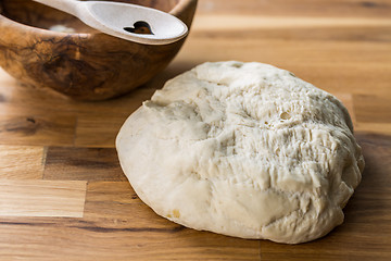 Image showing Fresh yeast dough for bread, pizza and baguettes