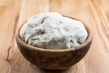 Image showing Fresh yeast dough for bread, pizza and baguettes