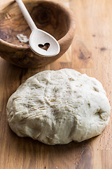 Image showing Fresh yeast dough for bread, pizza and baguettes