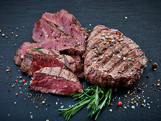 Image showing grilled beef fillet steak meat