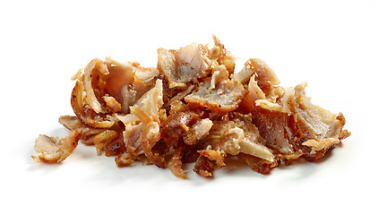 Image showing heap of fried chicken meat