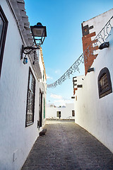 Image showing street view of Teguise town in Lanzarote Island, Spain