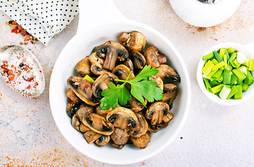 Image showing Fried mushrooms 