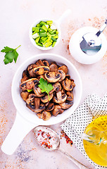 Image showing Fried mushrooms 