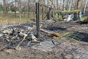 Image showing Burned Wood Cabin