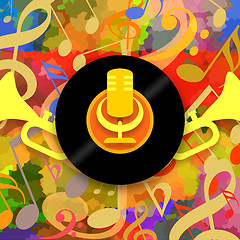 Image showing Happy music background