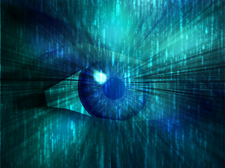 Image showing Electronic eye illustration