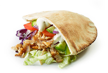 Image showing doner kebab on white background