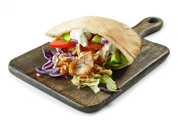 Image showing doner kebab on white background