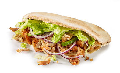 Image showing doner kebab on white background