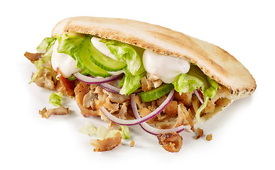 Image showing doner kebab on white background