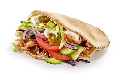 Image showing doner kebab on white background