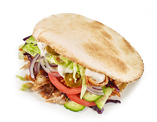 Image showing doner kebab on white background