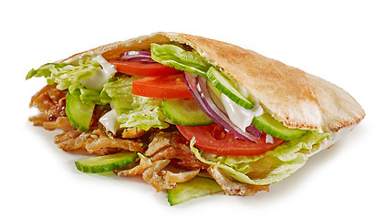 Image showing doner kebab on white background