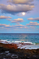 Image showing Sunset in Lanzarote island