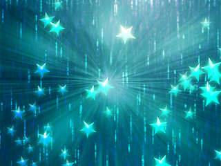 Image showing Flying stars illustration