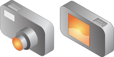 Image showing Digital compact camera illustration