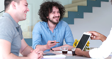 Image showing Multiethnic startup business team on meeting