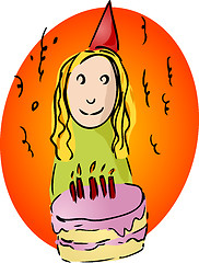 Image showing Birthday girl