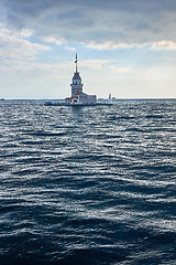 Image showing Maiden\'s Tower, Kiz Kulesi in istanbul,Turkey