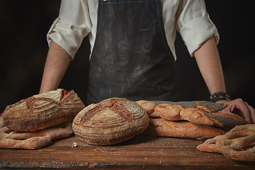 Image showing Fresh bread on the table