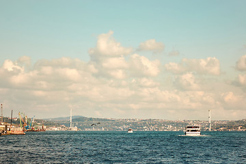 Image showing City landscape, sea, sky Istanbul, Turkey