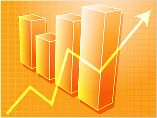 Image showing Financial barchart illustration