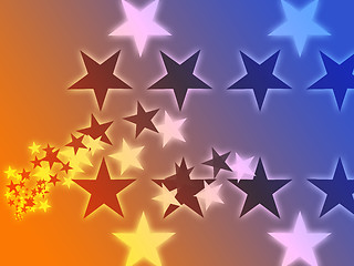 Image showing Flying stars illustration