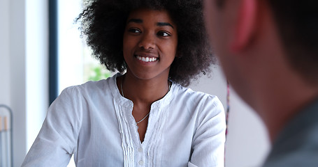 Image showing Multiethnic startup business team on meeting