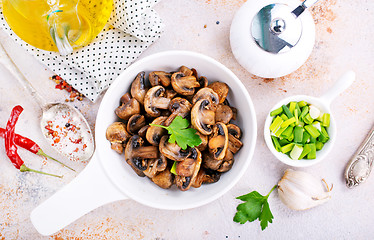 Image showing Fried mushrooms 