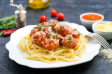 Image showing  SaveDownload Previewspaghetti and meat balls