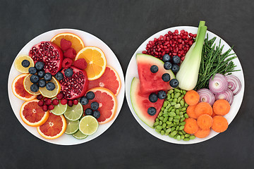 Image showing Healthy Fruit and Vegetable Superfood 