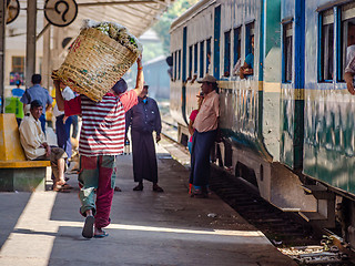 Image showing Yangon Central Railway Station, Myanmar