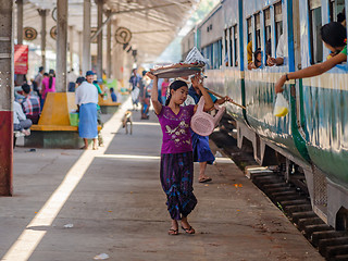 Image showing Yangon Central Railway Station, Myanmar