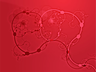 Image showing Abstract swirly floral grunge illustration