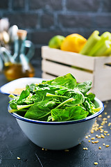 Image showing bulgur with spinach