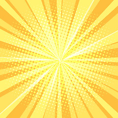 Image showing yellow pop art background rays