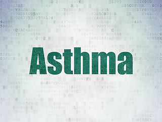 Image showing Medicine concept: Asthma on Digital Data Paper background