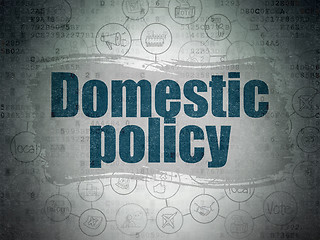 Image showing Politics concept: Domestic Policy on Digital Data Paper background