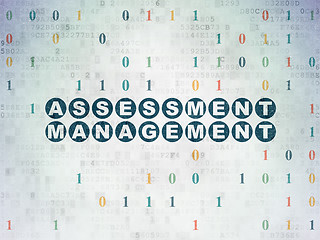 Image showing Finance concept: Assessment Management on Digital Data Paper background