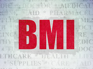 Image showing Medicine concept: BMI on Digital Data Paper background