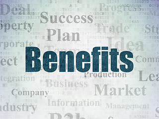 Image showing Business concept: Benefits on Digital Data Paper background