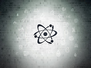 Image showing Science concept: Molecule on Digital Data Paper background