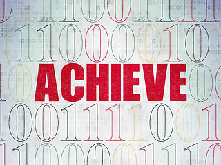 Image showing Finance concept: Achieve on Digital Data Paper background