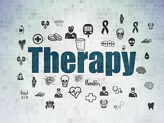 Image showing Health concept: Therapy on Digital Data Paper background