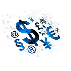 Image showing Business concept: Finance Symbol on Digital background