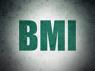 Image showing Health concept: BMI on Digital Data Paper background