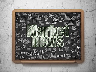 Image showing News concept: Market News on School board background